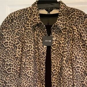 Leopard print jacket dress